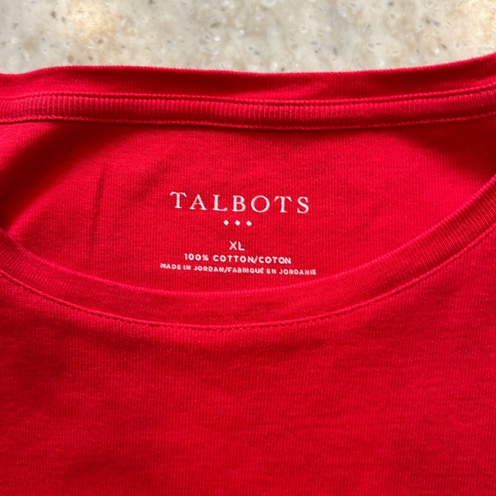 Talbots Red Crewneck Tee